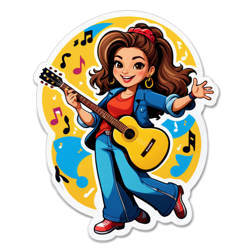 Vrolijke Cartoon Sticker van Shania Gooris