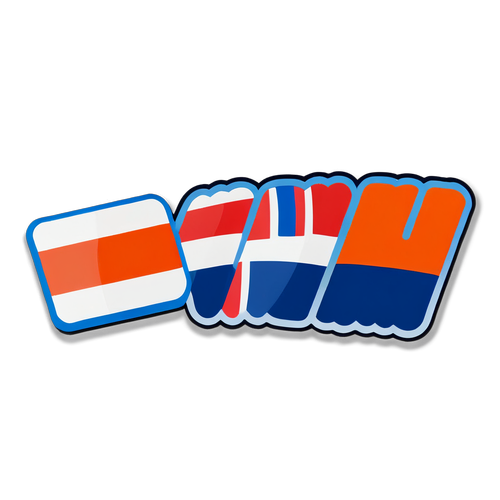 Eredvisie Sticker in de Stijl van de Nederlandse Vlag