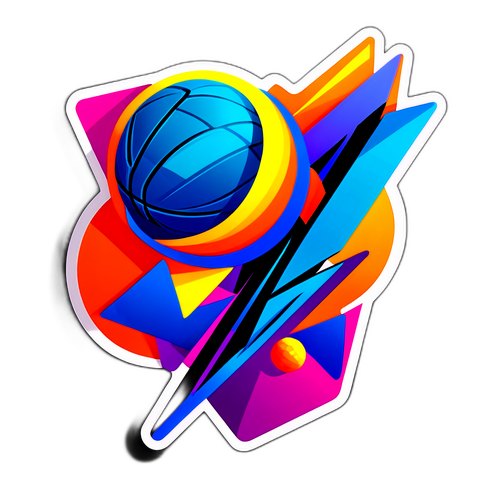 Sticker Astratto di Energia Sportiva