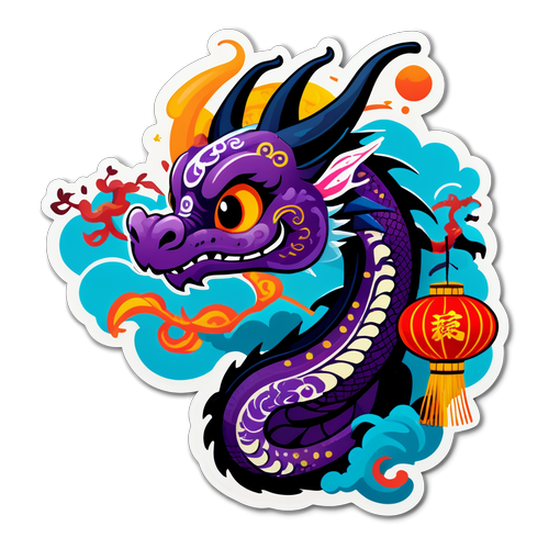 Makulay na Dragon para sa Chinese New Year 2025