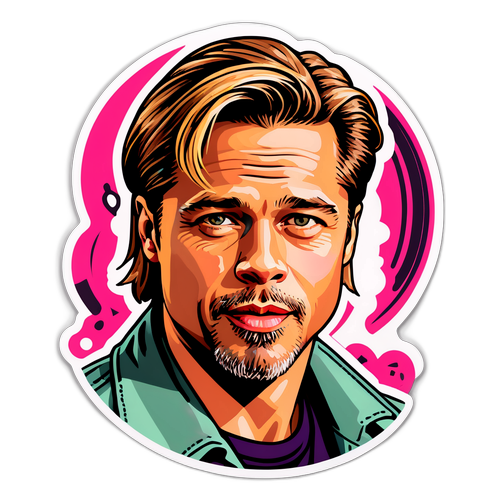 Autocolant Brad Pitt Stilul Anilor '90