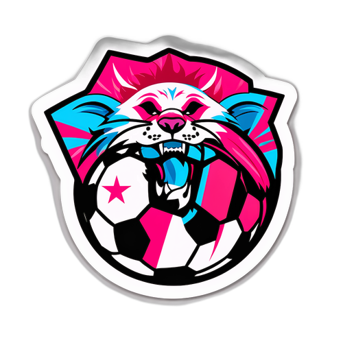 Sticker de Fútbol Divertido