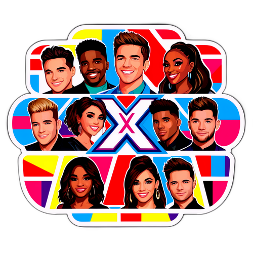 X Faktor versenyzők matrica