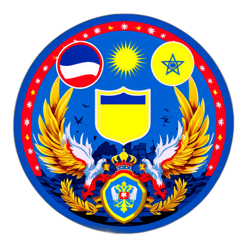 Adesivo Drammatico sul Conflitto Ucraina-Russia