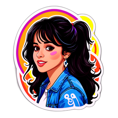 Hauska ja värikäs Camila Cabello -tarra