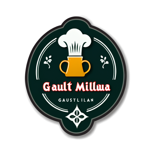 Design samolepky se symboly a logem Gault & Millau zaměřená na gastronomii