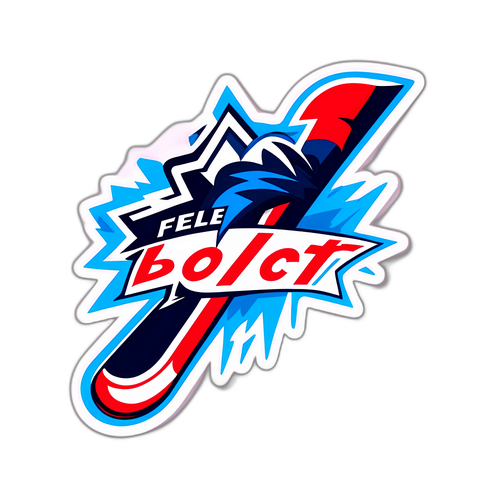 Blue Jackets Lightning Bolt Sticker