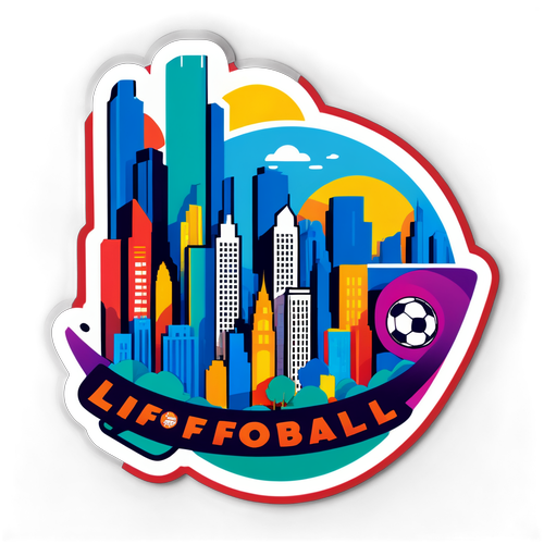 Diseño vibrante de una ciudad futbolera