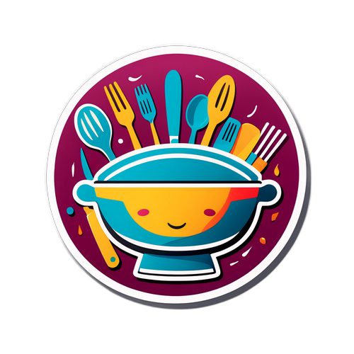 Usta Şef Furkan’ın İkonik Yemekleri ve Mutfak Aletleri Sticker'ı