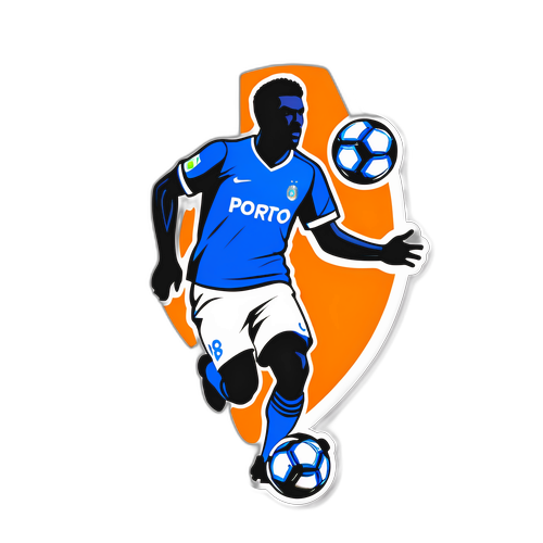 Porto FC Sticker z Siluetą Piłkarza