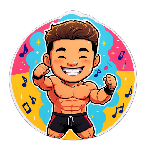 Kartun Ceria Kim Jong Kook dengan Otot Ikonik
