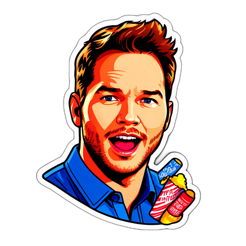 Stiker Humor Chris Pratt