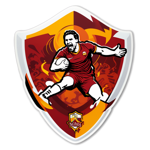 Scopri l'Adrenalina dell'AS Roma: Il Sticker che Ogni Verace Tifoso Desidera!