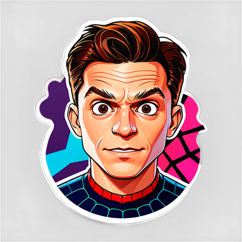 Calcomanía con Caricatura de Tom Holland