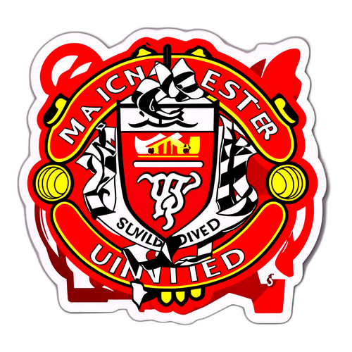 Sticker Manchester United với biểu tượng quỷ đỏ