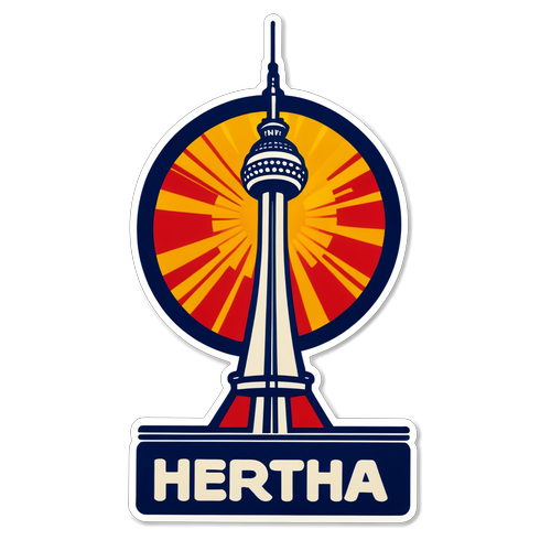 Hertha BSC Sticker mit Berliner Fernsehturm