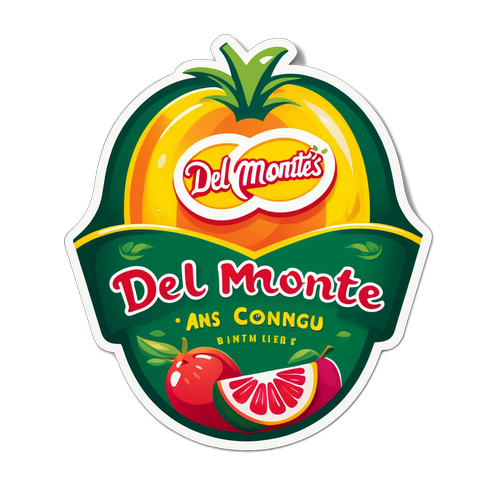 Del Monte Logo na may Masiglang Imahe ng Prutas