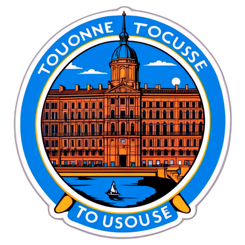 Design stylisé de la ville de Toulouse