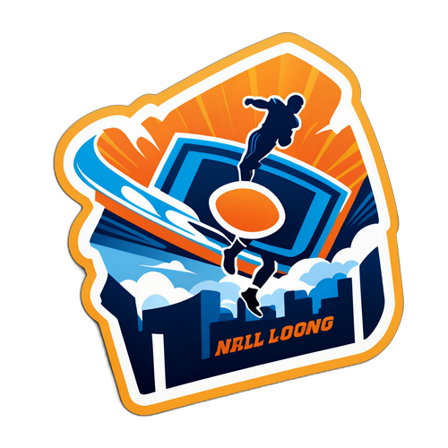 สติ๊กเกอร์โลโก้ NFL กับฟุตบอลบินข้ามฟ้า