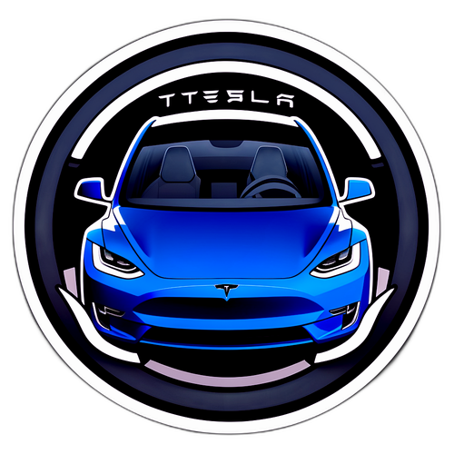 Tesla Model Y İç Mekanı Sticker'ı