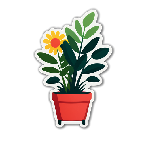 ミニマリストスタイルの家具と植物をテーマにしたデザイン