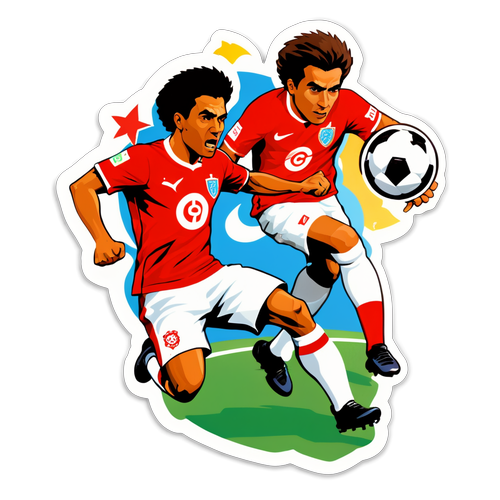Adhesivo Divertido de Jugadores de Internacional y Mirassol