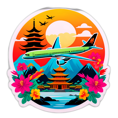 Avion zburând peste Asia