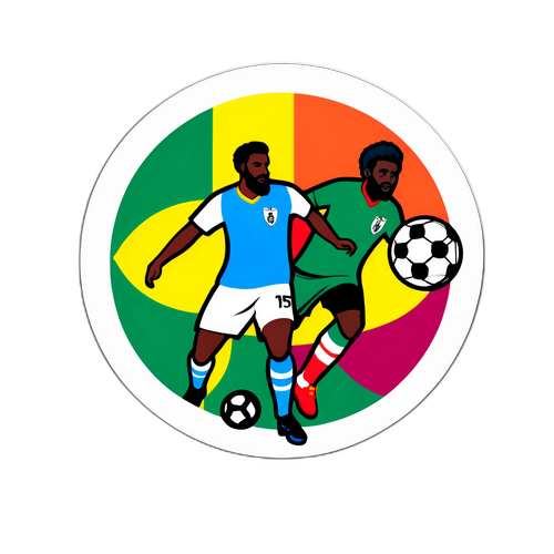 Стикер с символами футбольного матча Сантоса и Васко да Гама