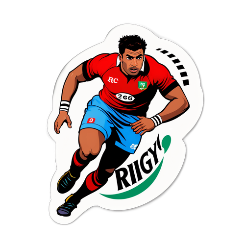 Portrait de Romain Ntamack en action