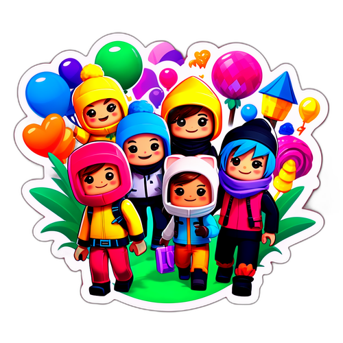 Schattige Roblox-personages op avontuur