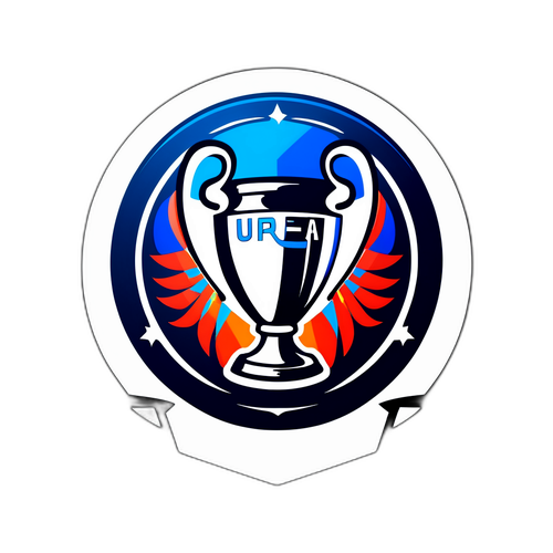 Логотип Лиги чемпионов УЕФА с эффектом света и тени