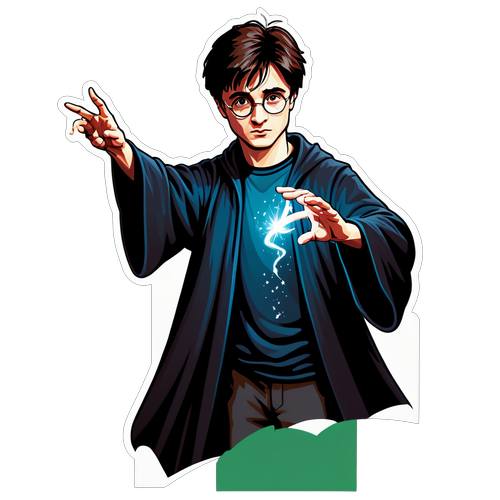 Harry Potter che lancia un incantesimo