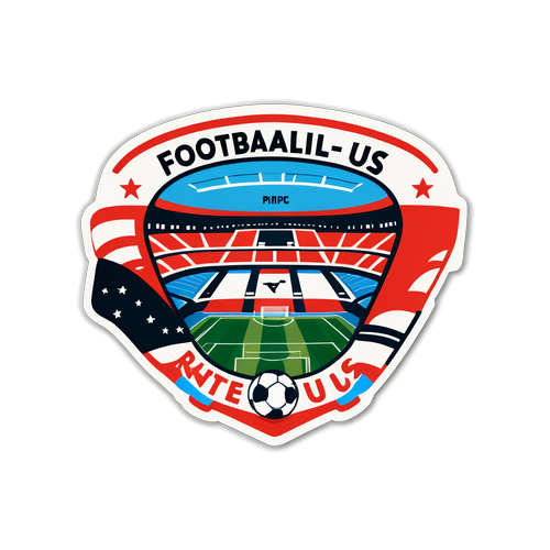 Diseño de sticker "El fútbol nos une"