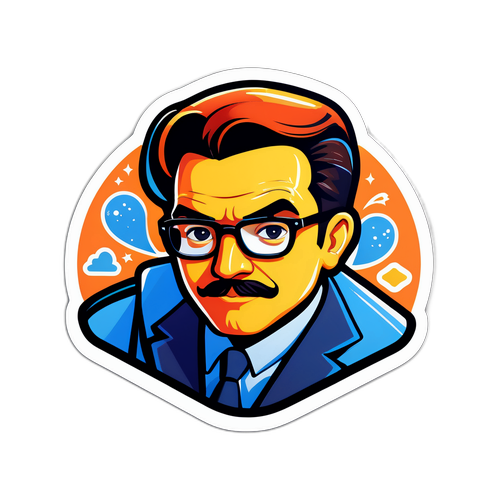 スタイリッシュなロゴとアイコニックなデザインのステッカー