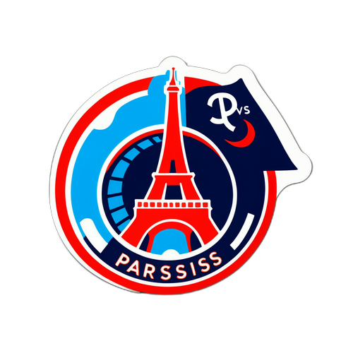 Sticker cu fundal urban parizian