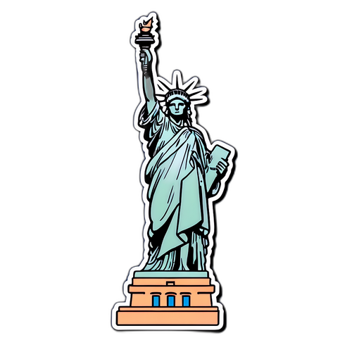 สติกเกอร์รูปเทพีเสรีภาพ