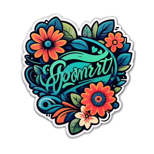 Motiv floral cu elemente sportive