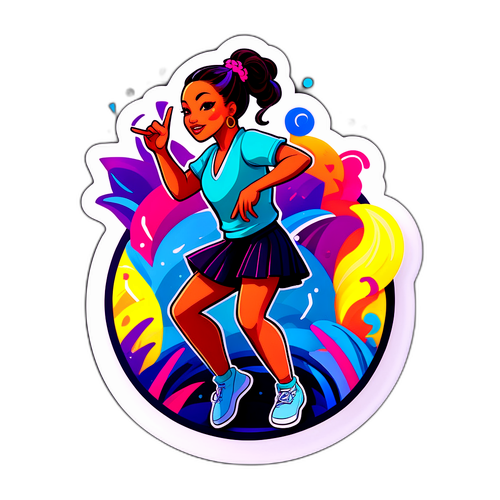 自信舞動的Huasa貼紙