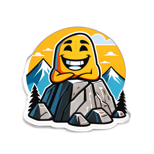 Ilustrați O Stâncă Zâmbitoare