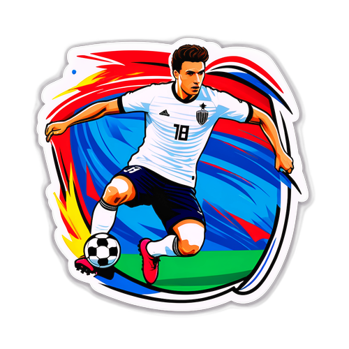 Dinamik Hareketle Dusan Vlahovic Sticker