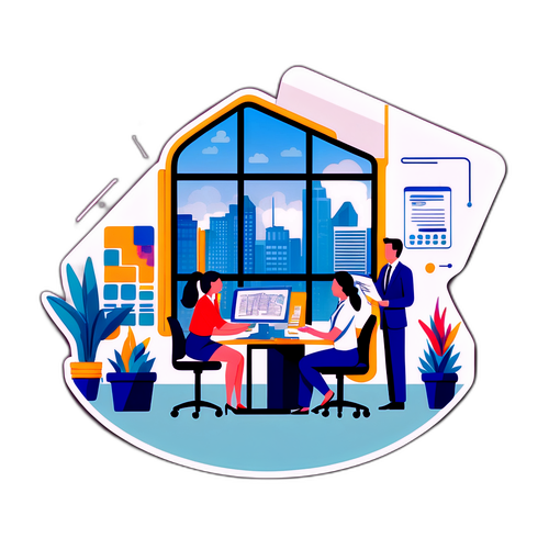 Creative Financial Office Sketch