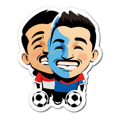 축구의 감정을 담은 스티커