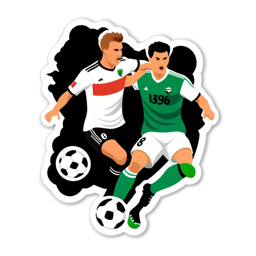 Sticker tematyczny piłkarski: rywalizacja Zagłębie Lubin i Legia Warszawa