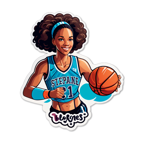 Empowerment in Motion: Stephanie White Basketball Sticker