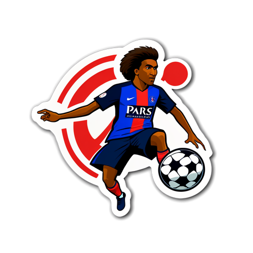 Kreativ Aufkleber: PSG-Logo mit stylisiertem Mayulu