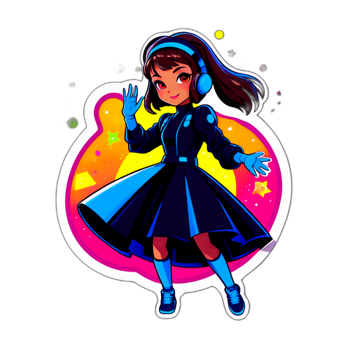 Futuristinen Nini Tekno-juhlissa