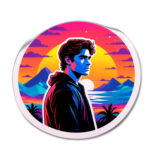 Σχέδιο αυτοκόλλητου με τον Jacob Elordi