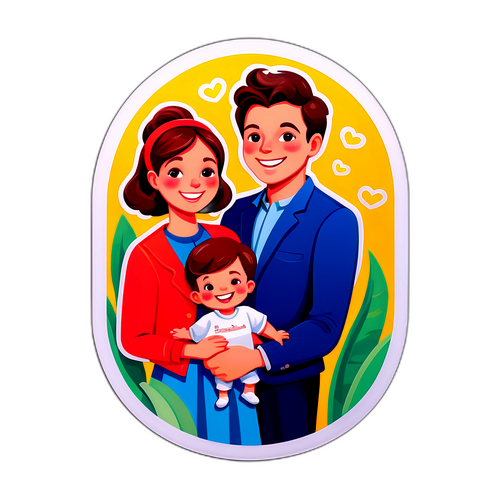 Sticker van de Belgische kinderbijslag