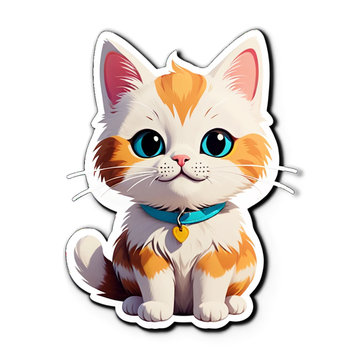 Meet the Adorable Cat Sticker That Will Melt Your Heart! 😻