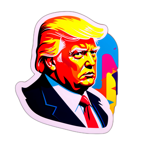 Stiker Siluet Gaya Donald Trump